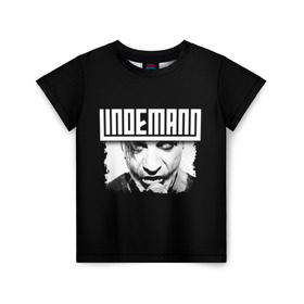 Детская футболка 3D с принтом Lindemann в городе Новоалтайск, 100% гипоаллергенный полиэфир | прямой крой, круглый вырез горловины, длина до линии бедер, чуть спущенное плечо, ткань немного тянется | lindemann | metall | till | линдеманн | металл | тиль | тиль линдеманн