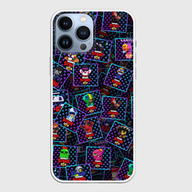 Чехол для iPhone 13 Pro Max с принтом BRAWL STARS ПЕРСОНАЖИ в городе Новоалтайск,  |  | Тематика изображения на принте: 8 bit | 8 бит | brawl | brawl stars | bull | colt | crow | jessie | leon | sandy | shell | spike | stars | бравл | бравл старс | браво старс | ворон | ворона | джесси | игра | кактус | кольт | компьютерная | леон | логотипы | логотипы игр 
