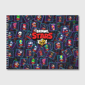 Альбом для рисования с принтом BRAWL STARS ПЕРСОНАЖИ в городе Новоалтайск, 100% бумага
 | матовая бумага, плотность 200 мг. | Тематика изображения на принте: 8 bit | 8 бит | brawl | brawl stars | bull | colt | crow | jessie | leon | sandy | shell | spike | stars | бравл | бравл старс | браво старс | ворон | ворона | джесси | игра | кактус | кольт | компьютерная | леон | логотипы | логотипы игр 