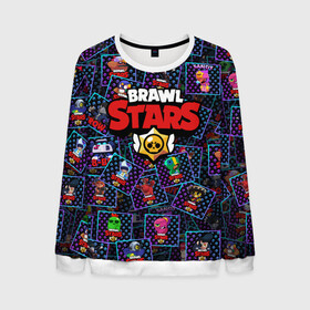 Мужской свитшот 3D с принтом BRAWL STARS ПЕРСОНАЖИ в городе Новоалтайск, 100% полиэстер с мягким внутренним слоем | круглый вырез горловины, мягкая резинка на манжетах и поясе, свободная посадка по фигуре | 8 bit | 8 бит | brawl | brawl stars | bull | colt | crow | jessie | leon | sandy | shell | spike | stars | бравл | бравл старс | браво старс | ворон | ворона | джесси | игра | кактус | кольт | компьютерная | леон | логотипы | логотипы игр 