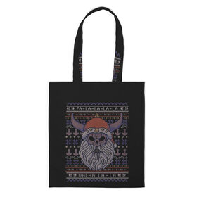 Сумка 3D повседневная с принтом Vikings Xmas Sweater в городе Новоалтайск, 100% полиэстер | Плотность: 200 г/м2; Размер: 34×35 см; Высота лямок: 30 см | christmas | king | new | ragnar | skandinavia | snow | snowflakes | valhalla | vikings | xmas | year | вальхалла | викинги | год | король | новый | рагнар | рождество | скандинавия | снег