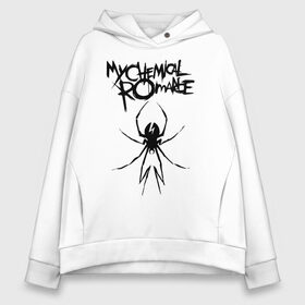 Женское худи Oversize хлопок с принтом My Chemical Romance в городе Новоалтайск, френч-терри — 70% хлопок, 30% полиэстер. Мягкий теплый начес внутри —100% хлопок | боковые карманы, эластичные манжеты и нижняя кромка, капюшон на магнитной кнопке | gerard way | mcr | my chemical romance | альтернативный | группа | джерард уэй | май кемикал романс | мкр | мой химический роман | мхр | мцр | панк | поп | поппанк | рок | рэй торо
