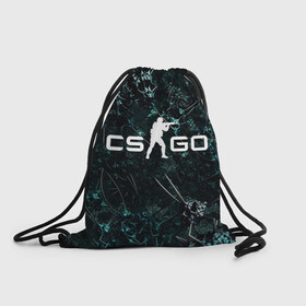 Рюкзак-мешок 3D с принтом CS GO в городе Новоалтайск, 100% полиэстер | плотность ткани — 200 г/м2, размер — 35 х 45 см; лямки — толстые шнурки, застежка на шнуровке, без карманов и подкладки | counter strike | cs go | cs:go | csgo | global offensive | кс го