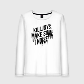 Женский лонгслив хлопок с принтом Killjoys make some noise в городе Новоалтайск, 100% хлопок |  | gerard way | mcr | my chemical romance | альтернативный | группа | джерард уэй | май кемикал романс | мкр | мой химический роман | мхр | мцр | панк | поп | поппанк | рок | рэй торо