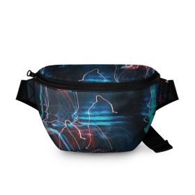 Поясная сумка 3D с принтом Freeze Light digital art в городе Новоалтайск, 100% полиэстер | плотная ткань, ремень с регулируемой длиной, внутри несколько карманов для мелочей, основное отделение и карман с обратной стороны сумки застегиваются на молнию | art | digital | freeze | light | абстракция | арт | искусство | линии | полосы | цифровое | цифровой