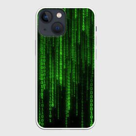 Чехол для iPhone 13 mini с принтом Компьютерный язык в городе Новоалтайск,  |  | единицы | код | матрица | нули | программа