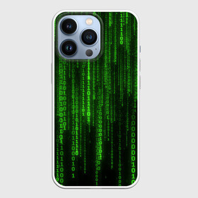Чехол для iPhone 13 Pro с принтом Компьютерный язык в городе Новоалтайск,  |  | единицы | код | матрица | нули | программа