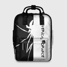 Женский рюкзак 3D с принтом My Chemical Romance в городе Новоалтайск, 100% полиэстер | лямки с регулируемой длиной, сверху ручки, чтобы рюкзак нести как сумку. Основное отделение закрывается на молнию, как и внешний карман. Внутри два дополнительных кармана, один из которых закрывается на молнию. По бокам два дополнительных кармашка, куда поместится маленькая бутылочка
 | Тематика изображения на принте: gerard way | mcr | my chemical romance | альтернативный | группа | джерард уэй | май кемикал романс | мкр | мой химический роман | мхр | мцр | панк | поп | поппанк | рок | рэй торо