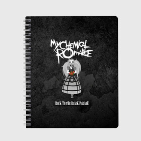 Тетрадь с принтом My Chemical Romance в городе Новоалтайск, 100% бумага | 48 листов, плотность листов — 60 г/м2, плотность картонной обложки — 250 г/м2. Листы скреплены сбоку удобной пружинной спиралью. Уголки страниц и обложки скругленные. Цвет линий — светло-серый
 | gerard way | mcr | my chemical romance | альтернативный | группа | джерард уэй | май кемикал романс | мкр | мой химический роман | мхр | мцр | панк | поп | поппанк | рок | рэй торо