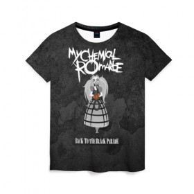 Женская футболка 3D с принтом My Chemical Romance в городе Новоалтайск, 100% полиэфир ( синтетическое хлопкоподобное полотно) | прямой крой, круглый вырез горловины, длина до линии бедер | gerard way | mcr | my chemical romance | альтернативный | группа | джерард уэй | май кемикал романс | мкр | мой химический роман | мхр | мцр | панк | поп | поппанк | рок | рэй торо