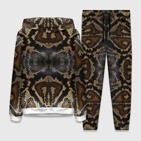 Женский костюм 3D (с толстовкой) с принтом Snakeskin в городе Новоалтайск,  |  | animals | cold blooded animal | snake | snakeskin | textures. | животное | животные | змеиная кожа | змея | текстуры | хладнокровное