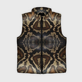 Женский жилет утепленный 3D с принтом Snakeskin в городе Новоалтайск,  |  | animals | cold blooded animal | snake | snakeskin | textures. | животное | животные | змеиная кожа | змея | текстуры | хладнокровное