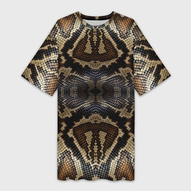 Платье-футболка 3D с принтом Snakeskin в городе Новоалтайск,  |  | animals | cold blooded animal | snake | snakeskin | textures. | животное | животные | змеиная кожа | змея | текстуры | хладнокровное