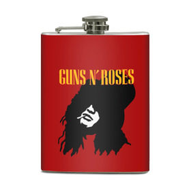 Фляга с принтом Guns n roses в городе Новоалтайск, металлический корпус | емкость 0,22 л, размер 125 х 94 мм. Виниловая наклейка запечатывается полностью | Тематика изображения на принте: axl rose | geffen records | gnr | guns | rock | roses | slash | гансы | пистолеты | розы | рок | слеш | эксл роуз