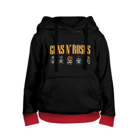 Детская толстовка 3D с принтом Guns n roses в городе Новоалтайск, 100% полиэстер | двухслойный капюшон со шнурком для регулировки, мягкие манжеты на рукавах и по низу толстовки, спереди карман-кенгуру с мягким внутренним слоем | axl rose | geffen records | gnr | guns | rock | roses | slash | гансы | пистолеты | розы | рок | слеш | эксл роуз