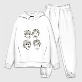 Мужской костюм хлопок OVERSIZE с принтом The Beatles team в городе Новоалтайск,  |  | beatles | rock | the beatles | битлз | битлс | музыка | рок