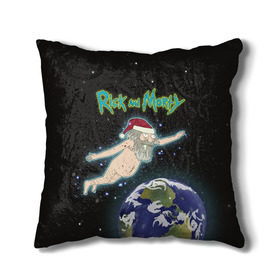 Подушка 3D с принтом Rick and Morty в городе Новоалтайск, наволочка – 100% полиэстер, наполнитель – холлофайбер (легкий наполнитель, не вызывает аллергию). | состоит из подушки и наволочки. Наволочка на молнии, легко снимается для стирки | rick and morty | мультсериал | новый год | рик и морти | рождество