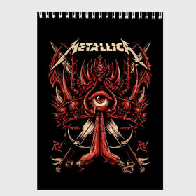 Скетчбук с принтом Metallica в городе Новоалтайск, 100% бумага
 | 48 листов, плотность листов — 100 г/м2, плотность картонной обложки — 250 г/м2. Листы скреплены сверху удобной пружинной спиралью | heavy metal | metal | metallica | гитара | группы | метал | металлика | музыка | рок | трэш метал | хєви метал