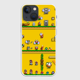 Чехол для iPhone 13 mini с принтом MARIO 2020 в городе Новоалтайск,  |  | Тематика изображения на принте: concept art | enemies | first level | fungus | game art | kirbys adventure | luigi’s mansion | mario | mario bros | minimalism | pixels | super mario | super mario 2 | марио
