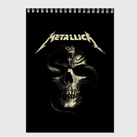 Скетчбук с принтом Metallica в городе Новоалтайск, 100% бумага
 | 48 листов, плотность листов — 100 г/м2, плотность картонной обложки — 250 г/м2. Листы скреплены сверху удобной пружинной спиралью | heavy metal | metal | metallica | гитара | группы | метал | металлика | музыка | рок | трэш метал | хєви метал