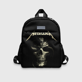 Детский рюкзак 3D с принтом Metallica в городе Новоалтайск, 100% полиэстер | лямки с регулируемой длиной, сверху петелька, чтобы рюкзак можно было повесить на вешалку. Основное отделение закрывается на молнию, как и внешний карман. Внутри дополнительный карман. По бокам два дополнительных кармашка | Тематика изображения на принте: heavy metal | metal | metallica | гитара | группы | метал | металлика | музыка | рок | трэш метал | хєви метал