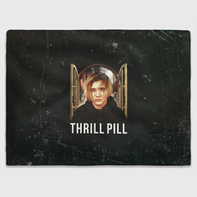 Плед 3D с принтом THRILL PILL - Грустная Песня в городе Новоалтайск, 100% полиэстер | закругленные углы, все края обработаны. Ткань не мнется и не растягивается | fuelle | logo | music | noir | pil | pill | rap | raper | symbol | thril | thrill | tril | trill | дамб | лого | музыка | пил | пилл | рэп | рэппер | сам | символ | трил | трилл | тхрил | тхрилл | фотографии | щит