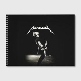Альбом для рисования с принтом Metallica в городе Новоалтайск, 100% бумага
 | матовая бумага, плотность 200 мг. | Тематика изображения на принте: heavy metal | metal | metallica | гитара | группы | метал | металлика | музыка | рок | трэш метал | хєви метал