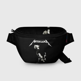 Поясная сумка 3D с принтом Metallica в городе Новоалтайск, 100% полиэстер | плотная ткань, ремень с регулируемой длиной, внутри несколько карманов для мелочей, основное отделение и карман с обратной стороны сумки застегиваются на молнию | heavy metal | metal | metallica | гитара | группы | метал | металлика | музыка | рок | трэш метал | хєви метал