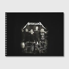 Альбом для рисования с принтом Metallica в городе Новоалтайск, 100% бумага
 | матовая бумага, плотность 200 мг. | Тематика изображения на принте: heavy metal | metal | metallica | гитара | группы | метал | металлика | музыка | рок | трэш метал | хєви метал