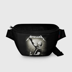 Поясная сумка 3D с принтом Metallica в городе Новоалтайск, 100% полиэстер | плотная ткань, ремень с регулируемой длиной, внутри несколько карманов для мелочей, основное отделение и карман с обратной стороны сумки застегиваются на молнию | heavy metal | metal | metallica | гитара | группы | метал | металлика | музыка | рок | трэш метал | хєви метал