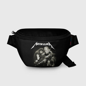 Поясная сумка 3D с принтом Metallica в городе Новоалтайск, 100% полиэстер | плотная ткань, ремень с регулируемой длиной, внутри несколько карманов для мелочей, основное отделение и карман с обратной стороны сумки застегиваются на молнию | heavy metal | metal | metallica | гитара | группы | метал | металлика | музыка | рок | трэш метал | хєви метал