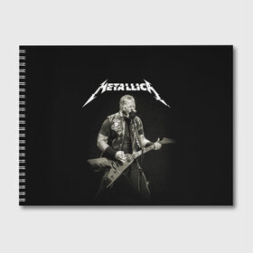Альбом для рисования с принтом Metallica в городе Новоалтайск, 100% бумага
 | матовая бумага, плотность 200 мг. | Тематика изображения на принте: heavy metal | metal | metallica | гитара | группы | метал | металлика | музыка | рок | трэш метал | хєви метал