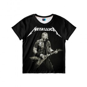 Детская футболка 3D с принтом Metallica в городе Новоалтайск, 100% гипоаллергенный полиэфир | прямой крой, круглый вырез горловины, длина до линии бедер, чуть спущенное плечо, ткань немного тянется | heavy metal | metal | metallica | гитара | группы | метал | металлика | музыка | рок | трэш метал | хєви метал