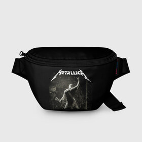 Поясная сумка 3D с принтом Metallica в городе Новоалтайск, 100% полиэстер | плотная ткань, ремень с регулируемой длиной, внутри несколько карманов для мелочей, основное отделение и карман с обратной стороны сумки застегиваются на молнию | heavy metal | metal | metallica | гитара | группы | метал | металлика | музыка | рок | трэш метал | хєви метал