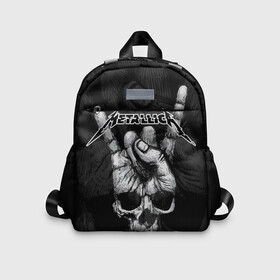 Детский рюкзак 3D с принтом Metallica в городе Новоалтайск, 100% полиэстер | лямки с регулируемой длиной, сверху петелька, чтобы рюкзак можно было повесить на вешалку. Основное отделение закрывается на молнию, как и внешний карман. Внутри дополнительный карман. По бокам два дополнительных кармашка | Тематика изображения на принте: heavy metal | metal | metallica | гитара | группы | метал | металлика | музыка | рок | трэш метал | хєви метал