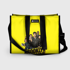 Сумка-шоппер 3D с принтом Brooklyn Nine-Nine в городе Новоалтайск, 100% полиэстер | застегивается на металлическую кнопку; внутренний карман застегивается на молнию. Стенки укреплены специальным мягким материалом, чтобы защитить содержимое от несильных ударов
 | 9 9 | 99 | andy | beatriz | brooklyn | detective | diaz | jake | nine nine | peralta | rosa | samberg | stephanie | беатрис | бруклин | детектив | джейк | перальта | роза | стефани | сэмберг | энди