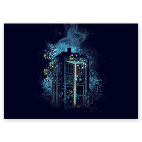 Поздравительная открытка с принтом Doctor Who в городе Новоалтайск, 100% бумага | плотность бумаги 280 г/м2, матовая, на обратной стороне линовка и место для марки
 | bbc | dimension | dr who | jenna coleman | jodie whittaker | matt smith | relative | resolution | space | tardis | the doctor | time | галлифрей | джоди уиттакер | доктор кто | тардис