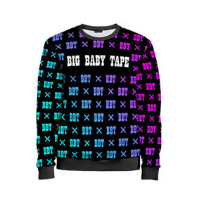 Детский свитшот 3D с принтом BIG BABY TAPE в городе Новоалтайск, 100% полиэстер | свободная посадка, прямой крой, мягкая тканевая резинка на рукавах и понизу свитшота | baby | bbt | big | dragonborn | dragons | gimme | logo | lost | luv | rap | raper | symbol | tape | the | trap | взял | дракон | драконы | лого | русский | рэп | рэппер | символ | твою