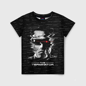 Детская футболка 3D с принтом The Terminator в городе Новоалтайск, 100% гипоаллергенный полиэфир | прямой крой, круглый вырез горловины, длина до линии бедер, чуть спущенное плечо, ткань немного тянется | arnold | connor | john | robot | schwarzenegger | skynet | t 800 | terminator | арнольд | джон | коннор | ликвидатор | небесная | робот | сеть | скайнет | терминатор | шварценеггер