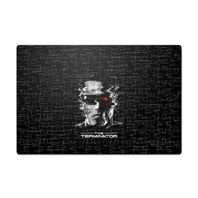 Пазл магнитный 126 элементов с принтом The Terminator в городе Новоалтайск, полимерный материал с магнитным слоем | 126 деталей, размер изделия —  180*270 мм | Тематика изображения на принте: arnold | connor | john | robot | schwarzenegger | skynet | t 800 | terminator | арнольд | джон | коннор | ликвидатор | небесная | робот | сеть | скайнет | терминатор | шварценеггер