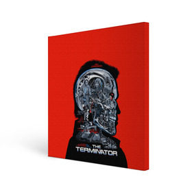 Холст квадратный с принтом The Terminator в городе Новоалтайск, 100% ПВХ |  | arnold | connor | john | robot | schwarzenegger | skynet | t 800 | terminator | арнольд | джон | коннор | ликвидатор | небесная | робот | сеть | скайнет | терминатор | шварценеггер