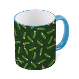 Кружка с принтом MERRY PICKLE RICKMAS! в городе Новоалтайск, керамика | ёмкость 330 мл | rick and morty | мультсериал | новый год | рик и морти | рождество