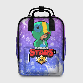 Женский рюкзак 3D с принтом Новогодний Brawl Stars Leon #4 в городе Новоалтайск, 100% полиэстер | лямки с регулируемой длиной, сверху ручки, чтобы рюкзак нести как сумку. Основное отделение закрывается на молнию, как и внешний карман. Внутри два дополнительных кармана, один из которых закрывается на молнию. По бокам два дополнительных кармашка, куда поместится маленькая бутылочка
 | Тематика изображения на принте: 2020 | brawl | brawl stars | christmas | leon | new year | stars | бравл старс | брол старс | леон | новогодний | новый год | рождество