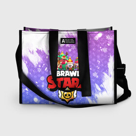 Сумка-шоппер 3D с принтом Новогодний Brawl Stars №5 в городе Новоалтайск, 100% полиэстер | застегивается на металлическую кнопку; внутренний карман застегивается на молнию. Стенки укреплены специальным мягким материалом, чтобы защитить содержимое от несильных ударов
 | 2020 | brawl | brawl stars | christmas | leon | new year | stars | бравл старс | брол старс | леон | новогодний | новый год | рождество