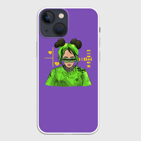 Чехол для iPhone 13 mini с принтом Billie Eilish Purple в городе Новоалтайск,  |  | Тематика изображения на принте: bad | bad guy | billi | billie | billie eilish | eilish | good girl | music | swag | айлиш | беляш | били | били айлиш | билли | билли айлиш | билли эйлиш | биляш | музка | певица | эйлиш