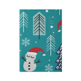 Обложка для паспорта матовая кожа с принтом Cute Christmas Pattern в городе Новоалтайск, натуральная матовая кожа | размер 19,3 х 13,7 см; прозрачные пластиковые крепления | 
