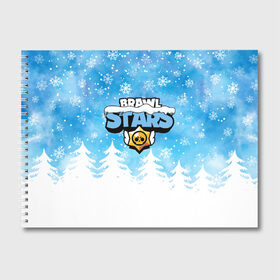 Альбом для рисования с принтом Новогодний Brawl Stars в городе Новоалтайск, 100% бумага
 | матовая бумага, плотность 200 мг. | brawl | brawl stars | crow | leon | stars | бравл | бравл старс | браво старс | игра | компьютерная | кров | леон | новогодний | новый год | онлайн | с новым годом | старс