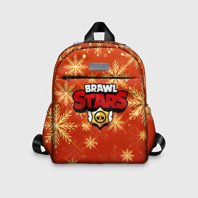 Детский рюкзак 3D с принтом Новогодний Brawl Stars  в городе Новоалтайск, 100% полиэстер | лямки с регулируемой длиной, сверху петелька, чтобы рюкзак можно было повесить на вешалку. Основное отделение закрывается на молнию, как и внешний карман. Внутри дополнительный карман. По бокам два дополнительных кармашка | brawl | brawl stars | crow | leon | stars | бравл | бравл старс | браво старс | зима | игра | компьютерная | кров | леон | новогодний | новый год | онлайн | с новым годом | снеж | старс