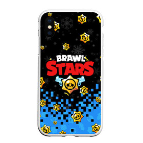 Чехол для iPhone XS Max матовый с принтом НОВОГОДНИЙ BRAWL STARS в городе Новоалтайск, Силикон | Область печати: задняя сторона чехла, без боковых панелей | Тематика изображения на принте: 8 bit | 8 бит. | 8bit | brawl stars | brawl stars новогодний | colt | crow | leon | penny | poco | shelly | spike | wanted | брав | бравл старс | звезды | леон | новый год | старс
