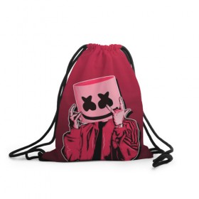 Рюкзак-мешок 3D с принтом Marshmello Rock в городе Новоалтайск, 100% полиэстер | плотность ткани — 200 г/м2, размер — 35 х 45 см; лямки — толстые шнурки, застежка на шнуровке, без карманов и подкладки | dj | fortnitemarshmello | marshmello | music | rock | диджей | зефир | знаменитость | маршмэллоу | музыка | музыкант